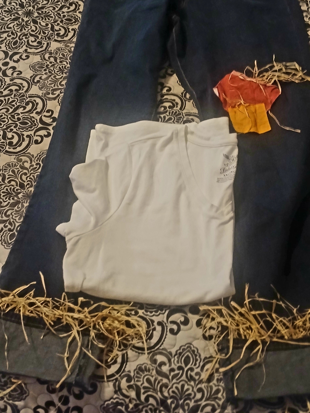 Halloween Levi's Dark Blue Boot Cut Jeans with White Tank